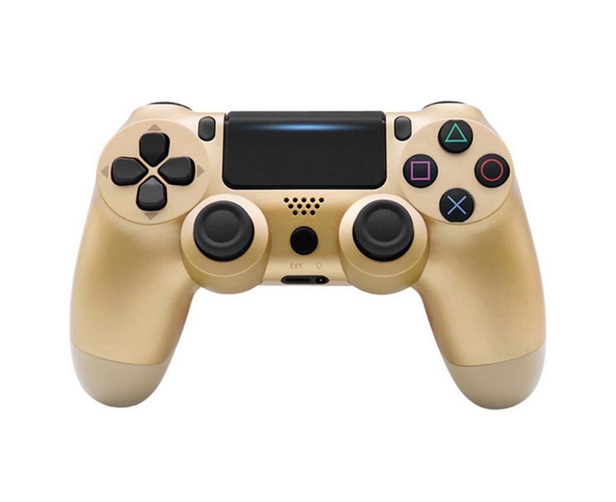 Wireless Game Controller Ps4 Controller Bluetooth Dual Head Head Handle Joystick Game Pad For The Game Console 4 - Gold - Image 1