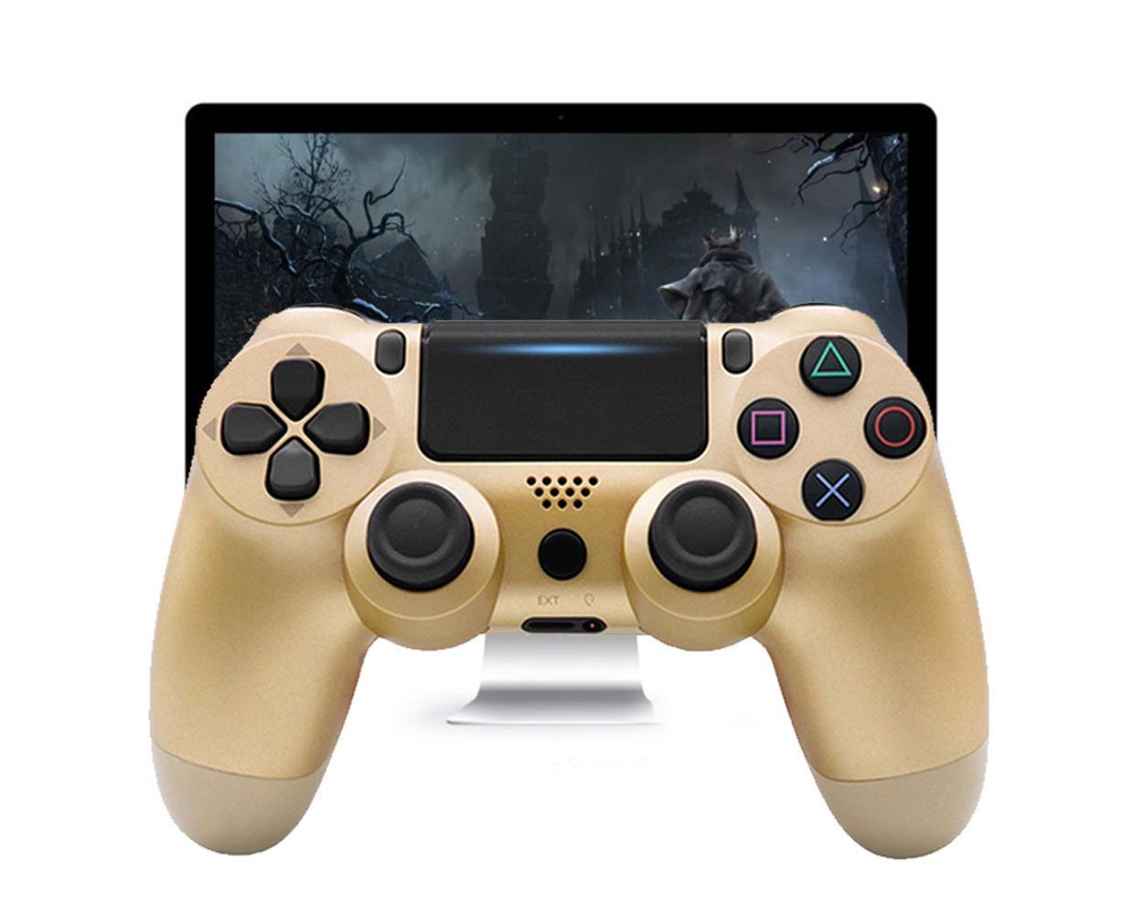 Wireless Game Controller Ps4 Controller Bluetooth Dual Head Head Handle Joystick Game Pad For The Game Console 4 - Gold - Image 3