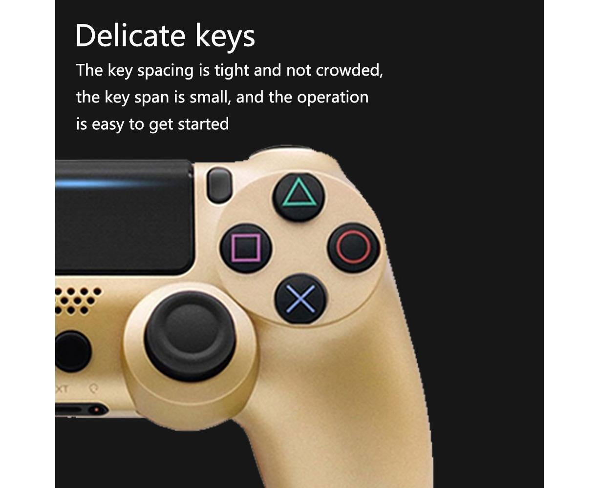 Wireless Game Controller Ps4 Controller Bluetooth Dual Head Head Handle Joystick Game Pad For The Game Console 4 - Gold - Image 6
