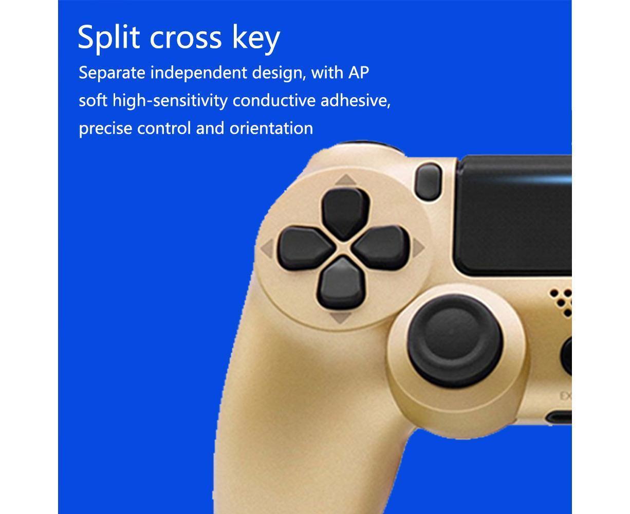 Wireless Game Controller Ps4 Controller Bluetooth Dual Head Head Handle Joystick Game Pad For The Game Console 4 - Gold - Image 7