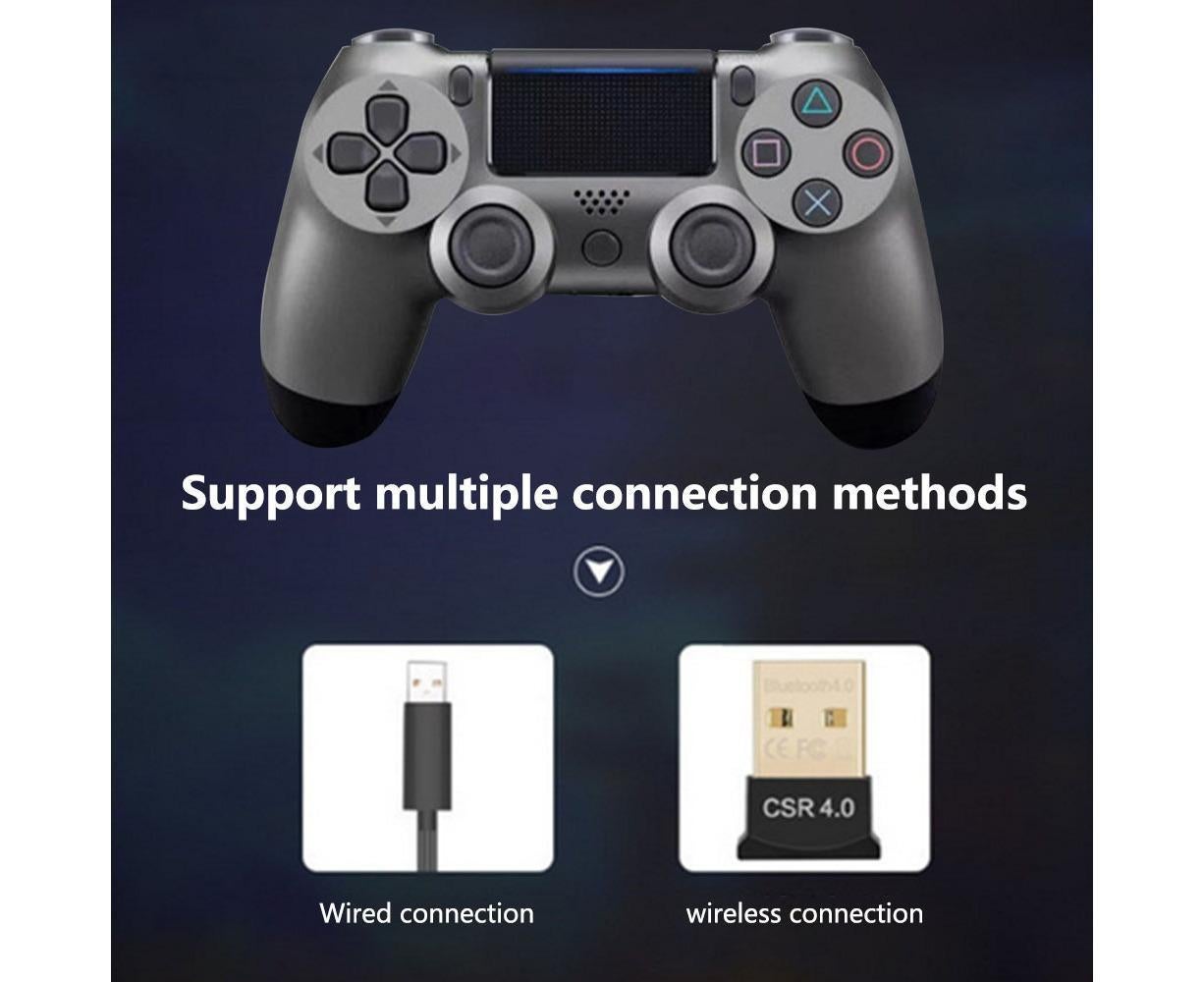 Wireless Game Controller Ps4 Controller Bluetooth Dual Head Head Handle Joystick Game Pad For The Game Console 4 - Golden black - Image 4