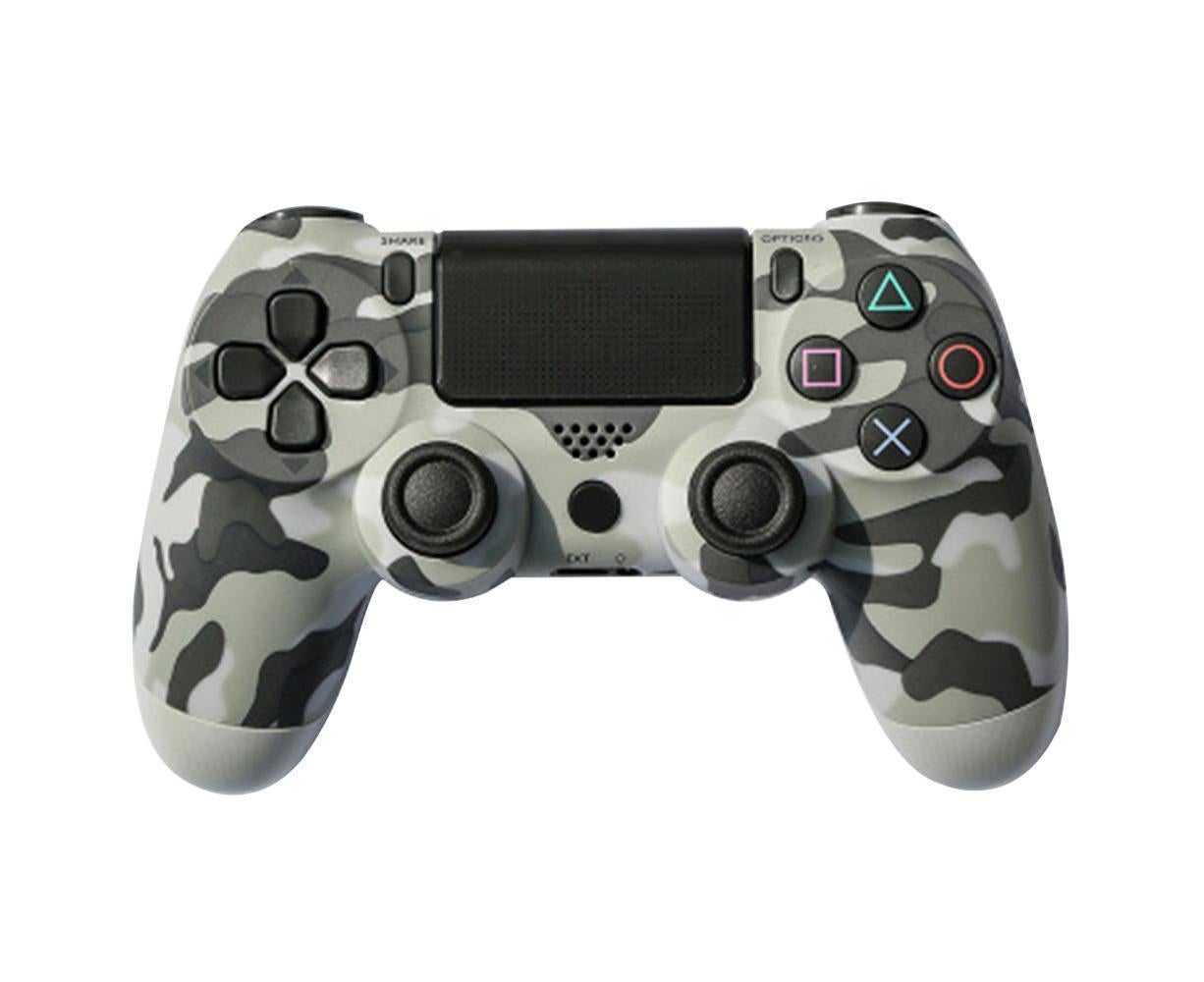 Wireless Game Controller Ps4 Controller Bluetooth Dual Head Head Handle Joystick Game Pad For The Game Console 4 - Gray camouflage - Image 1