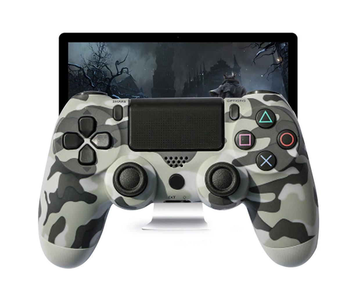 Wireless Game Controller Ps4 Controller Bluetooth Dual Head Head Handle Joystick Game Pad For The Game Console 4 - Gray camouflage - Image 3