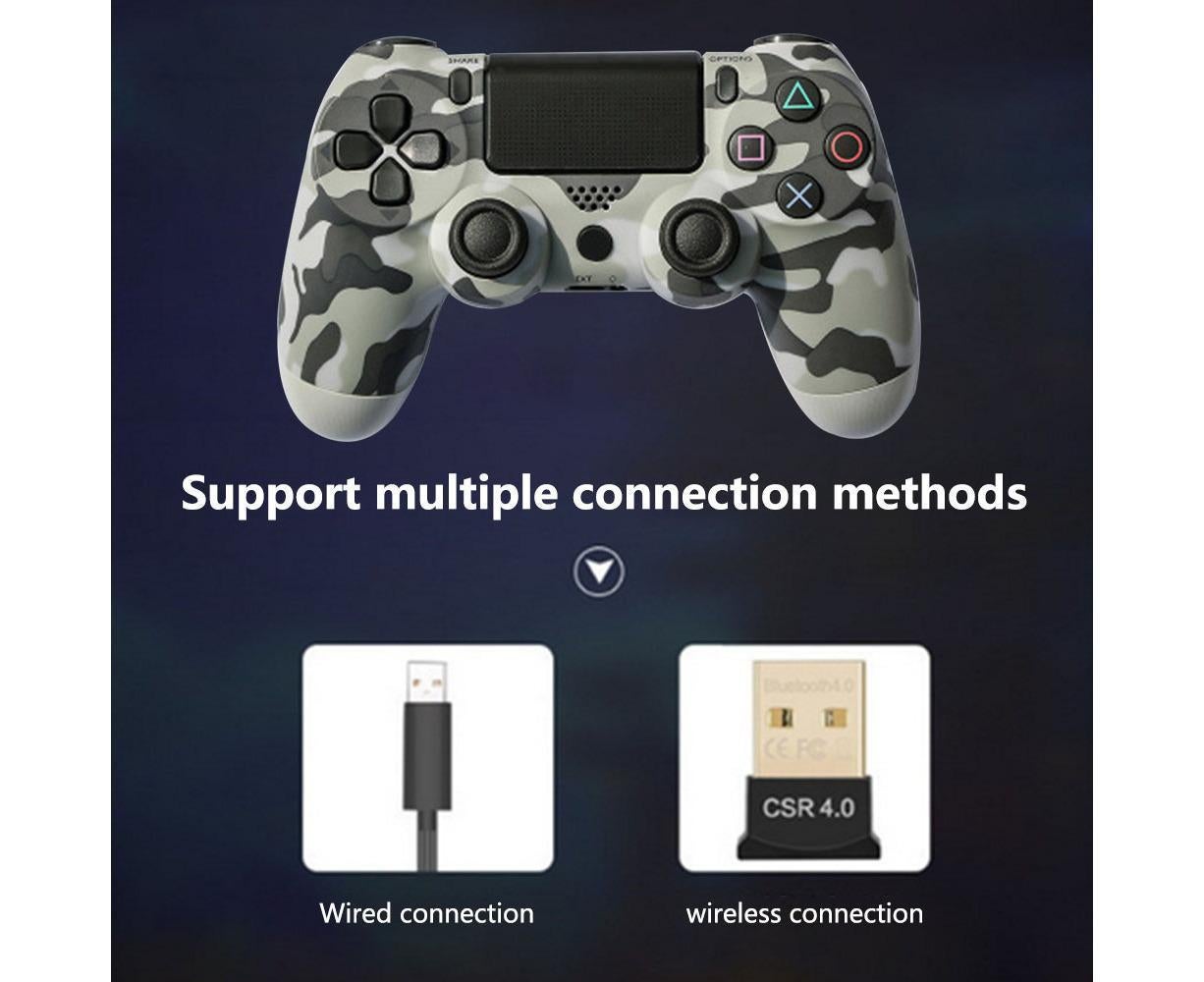 Wireless Game Controller Ps4 Controller Bluetooth Dual Head Head Handle Joystick Game Pad For The Game Console 4 - Gray camouflage - Image 4