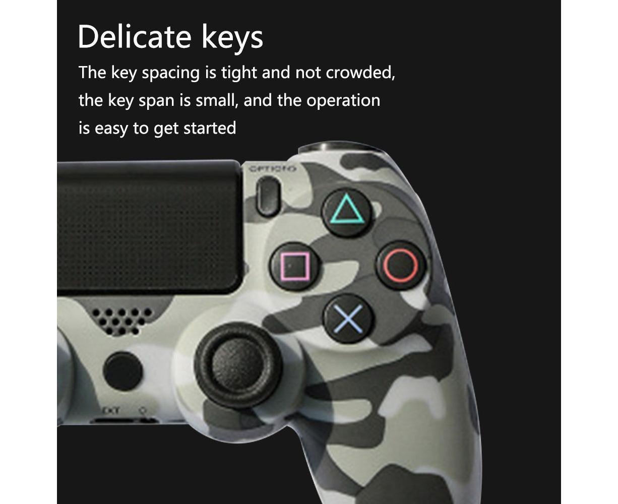 Wireless Game Controller Ps4 Controller Bluetooth Dual Head Head Handle Joystick Game Pad For The Game Console 4 - Gray camouflage - Image 6