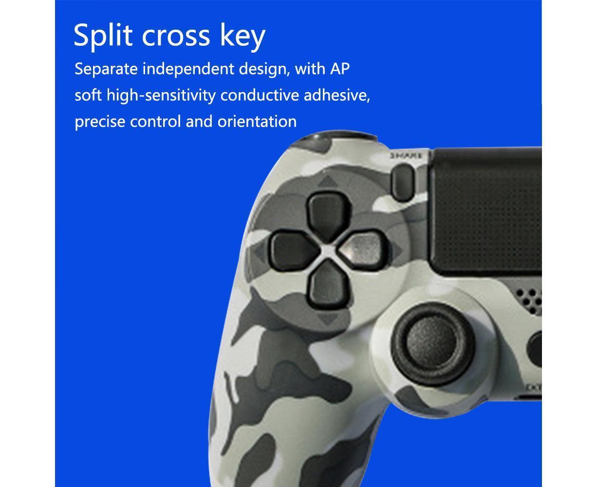Wireless Game Controller Ps4 Controller Bluetooth Dual Head Head Handle Joystick Game Pad For The Game Console 4 - Gray camouflage - Image 7