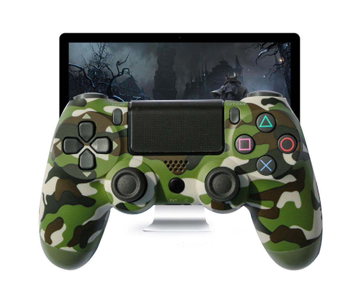 Wireless Game Controller Ps4 Controller Bluetooth Dual Head Head Handle Joystick Game Pad For The Game Console 4 - Green camouflage - Image 3