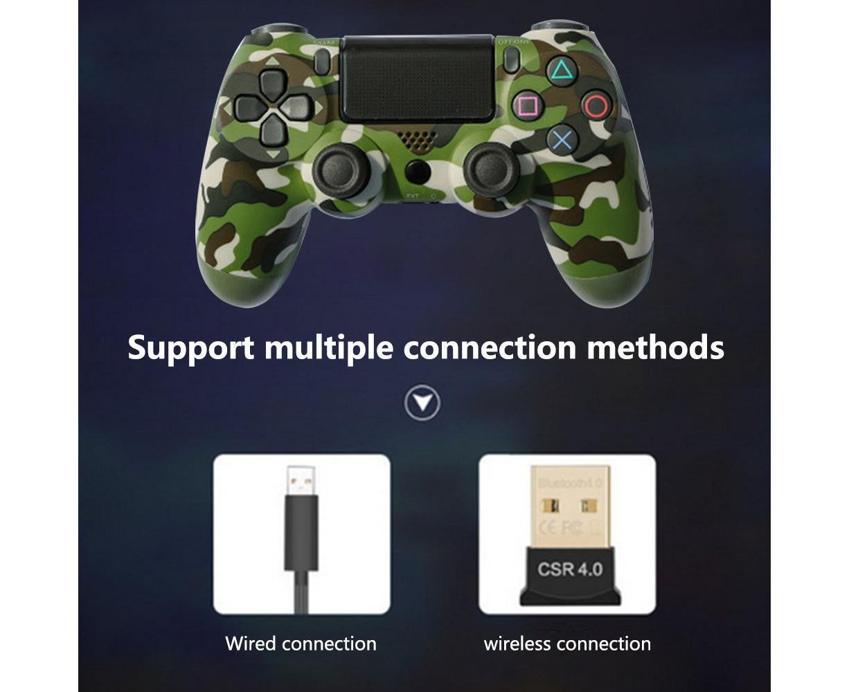 Wireless Game Controller Ps4 Controller Bluetooth Dual Head Head Handle Joystick Game Pad For The Game Console 4 - Green camouflage - Image 4