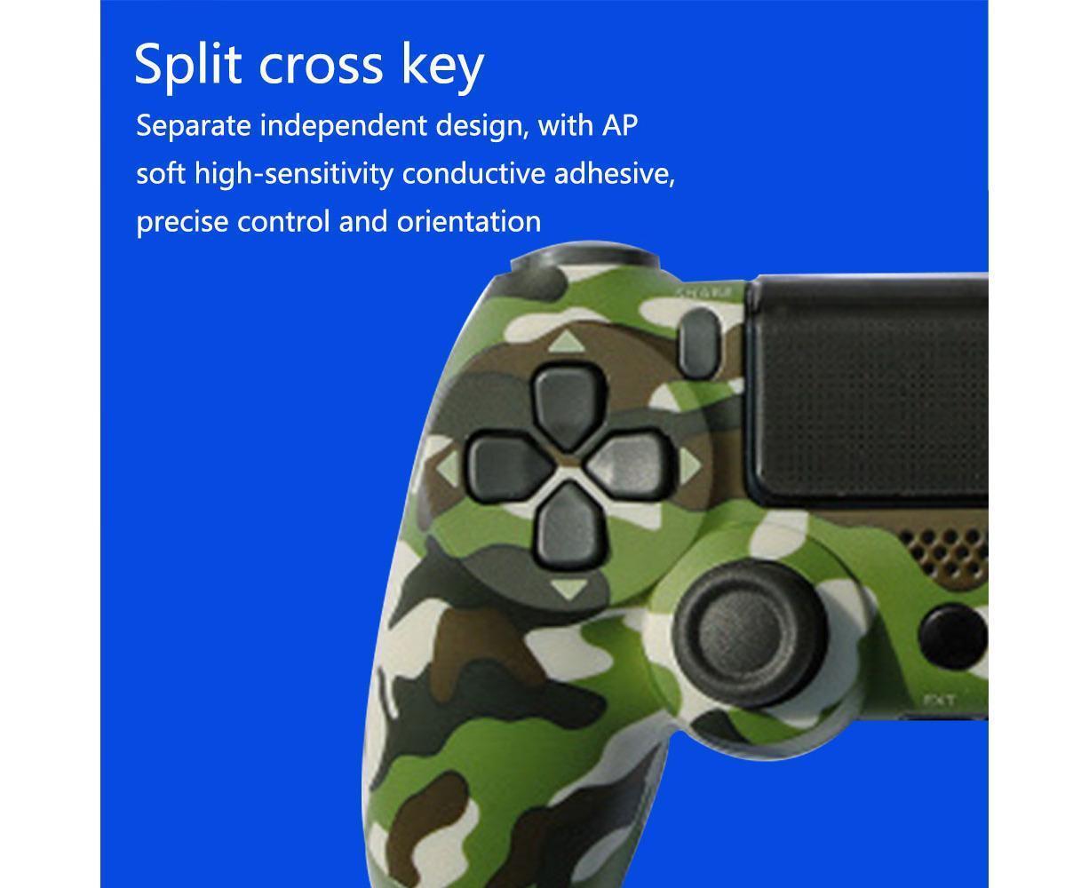 Wireless Game Controller Ps4 Controller Bluetooth Dual Head Head Handle Joystick Game Pad For The Game Console 4 - Green camouflage - Image 7