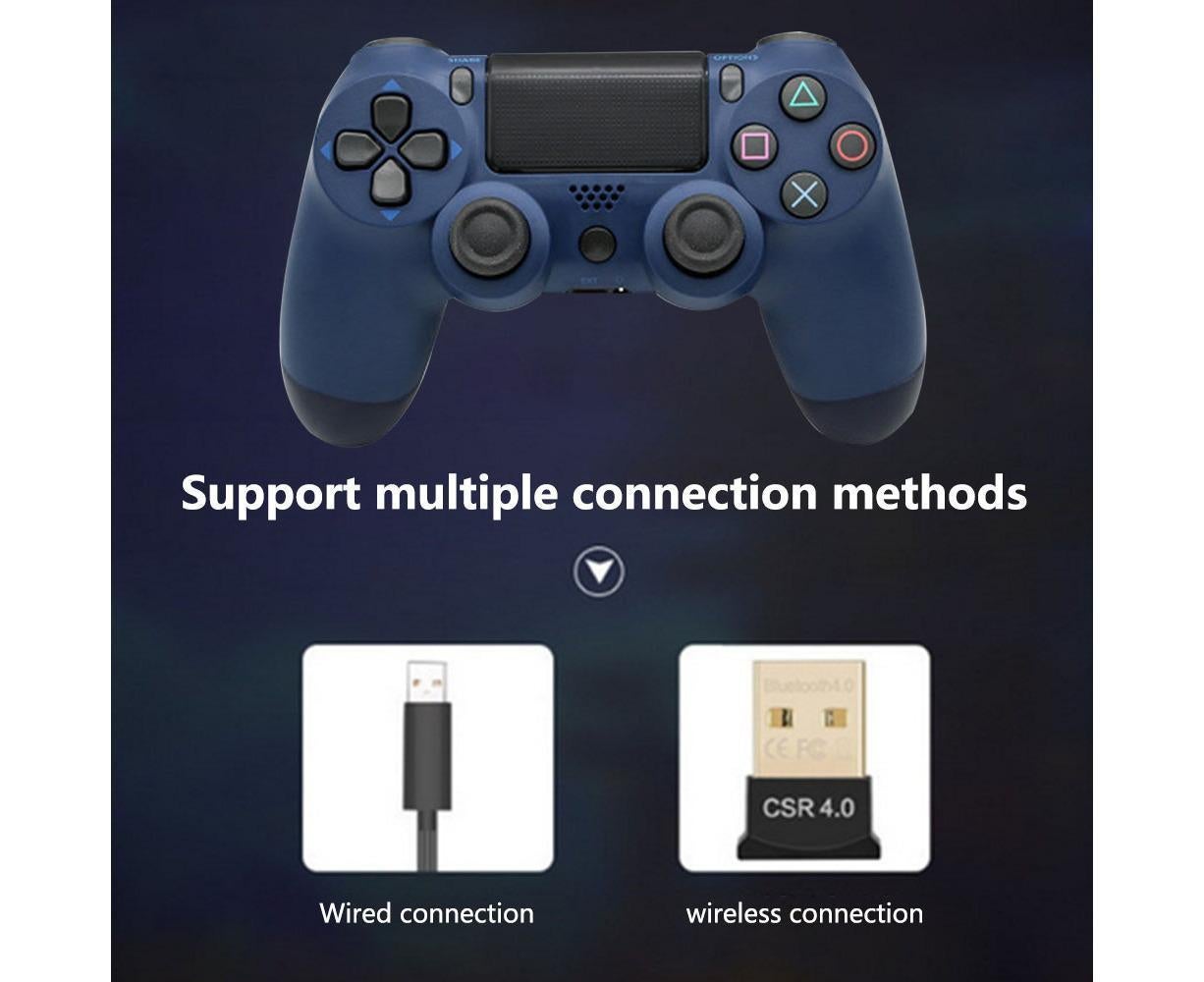 Wireless Game Controller Ps4 Controller Bluetooth Dual Head Head Handle Joystick Game Pad For The Game Console 4 - Midnight blue - Image 4