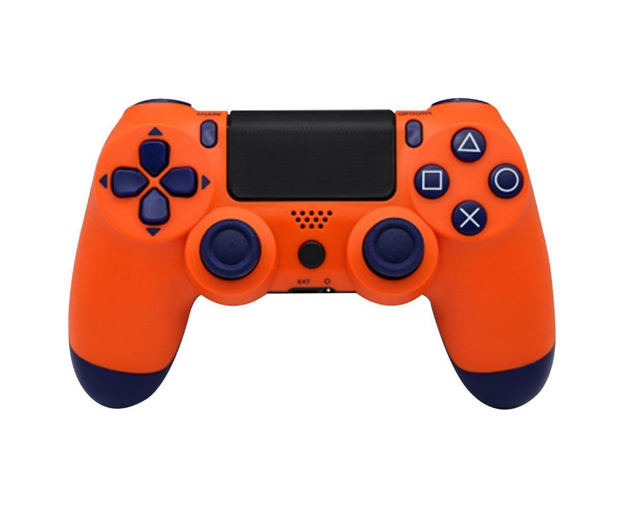 Wireless Game Controller Ps4 Controller Bluetooth Dual Head Head Handle Joystick Game Pad For The Game Console 4 - Orange - Image 1