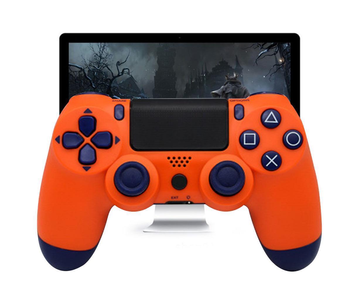 Wireless Game Controller Ps4 Controller Bluetooth Dual Head Head Handle Joystick Game Pad For The Game Console 4 - Orange - Image 3