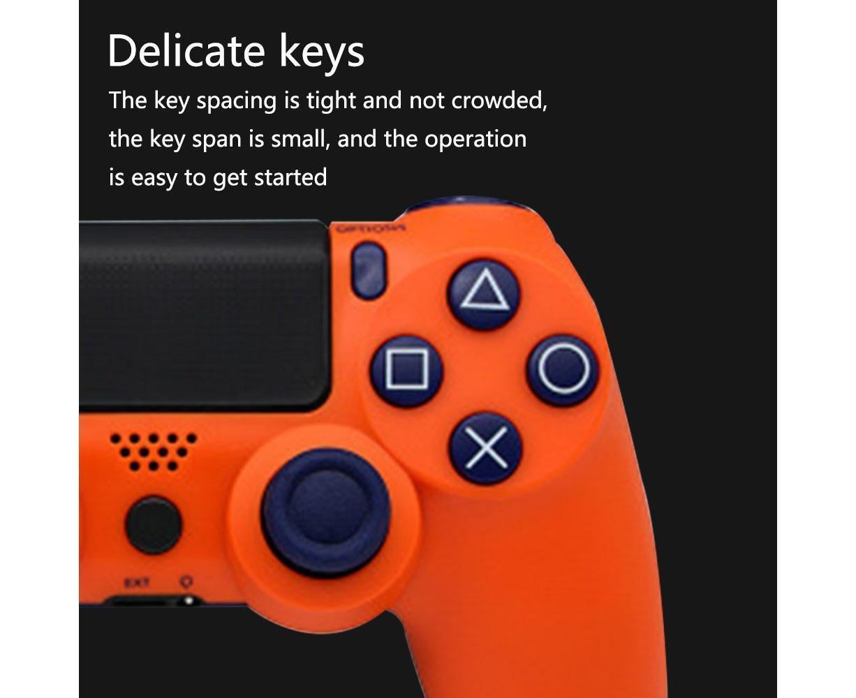 Wireless Game Controller Ps4 Controller Bluetooth Dual Head Head Handle Joystick Game Pad For The Game Console 4 - Orange - Image 6