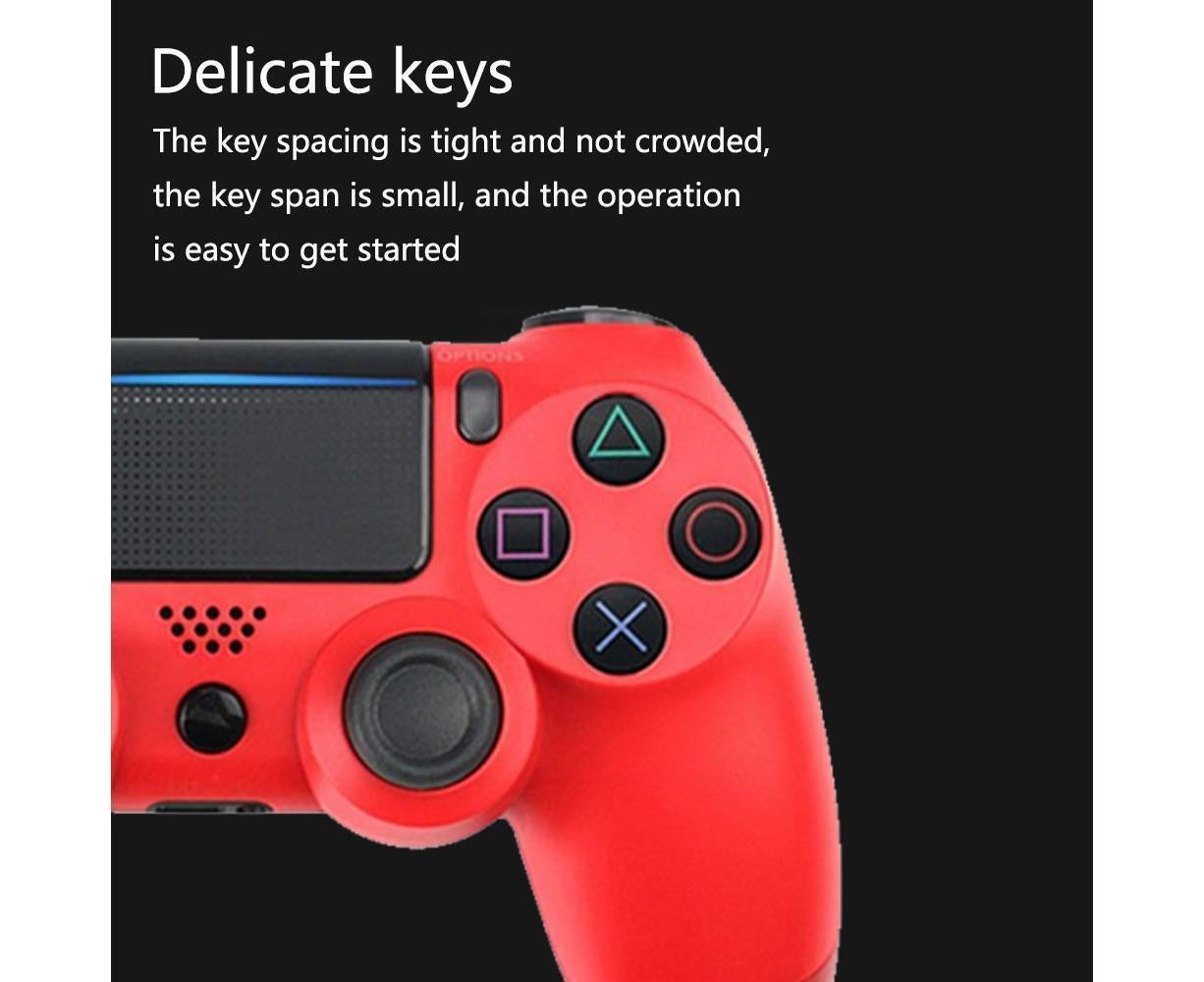 Wireless Game Controller Ps4 Controller Bluetooth Dual Head Head Handle Joystick Game Pad For The Game Console 4 - Red - Image 6