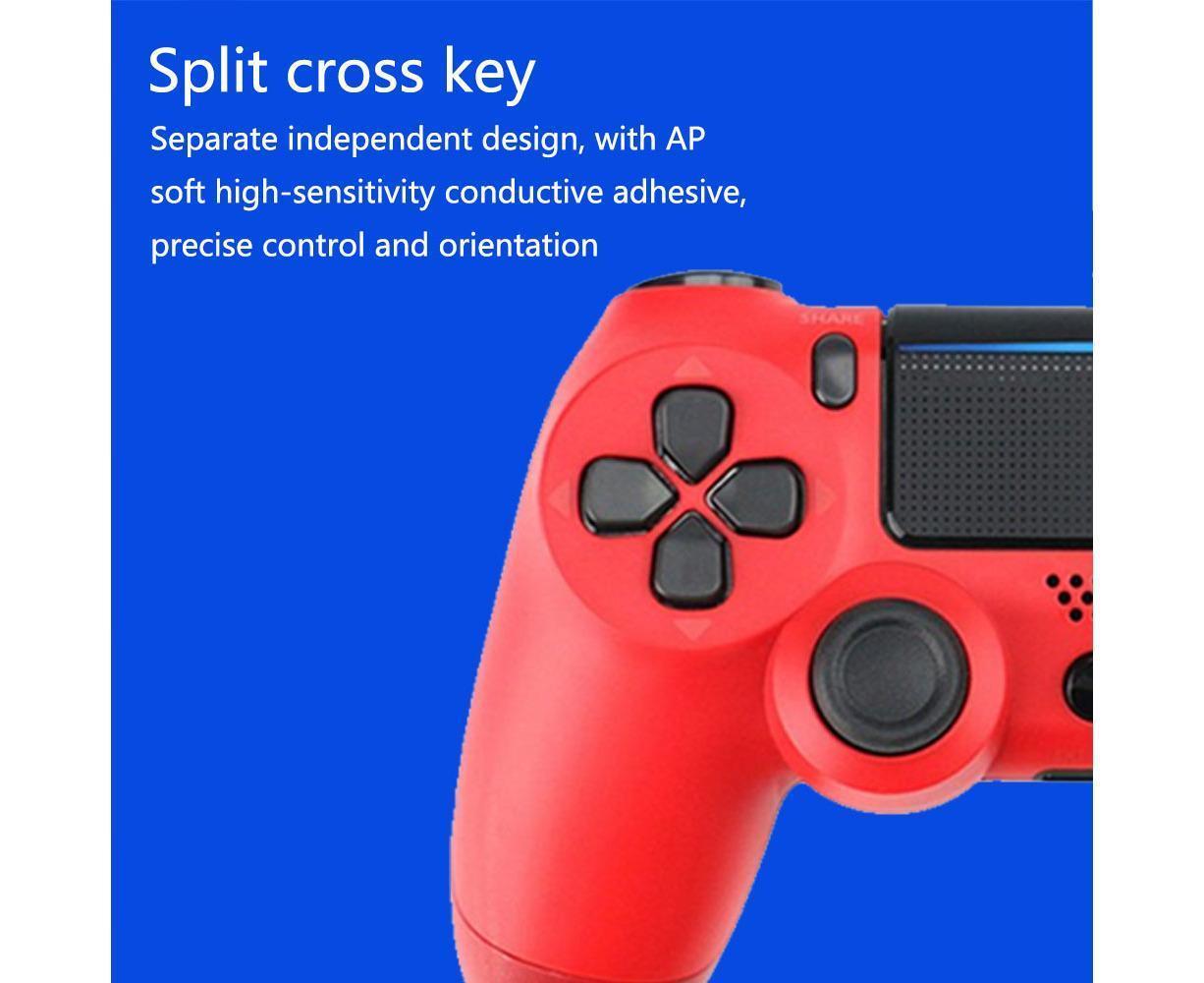 Wireless Game Controller Ps4 Controller Bluetooth Dual Head Head Handle Joystick Game Pad For The Game Console 4 - Red - Image 7