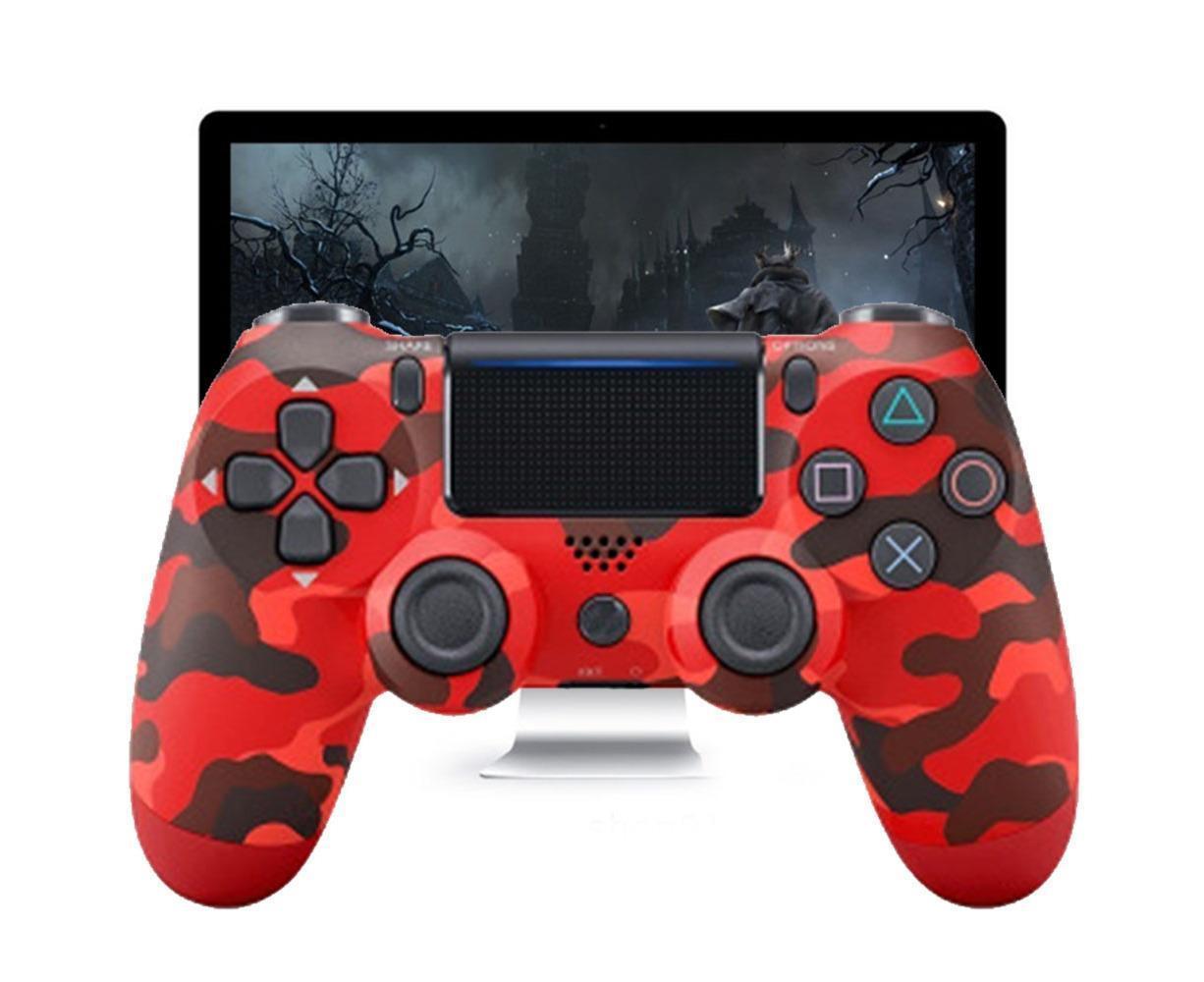 Wireless Game Controller Ps4 Controller Bluetooth Dual Head Head Handle Joystick Game Pad For The Game Console 4 - Red camouflage - Image 3
