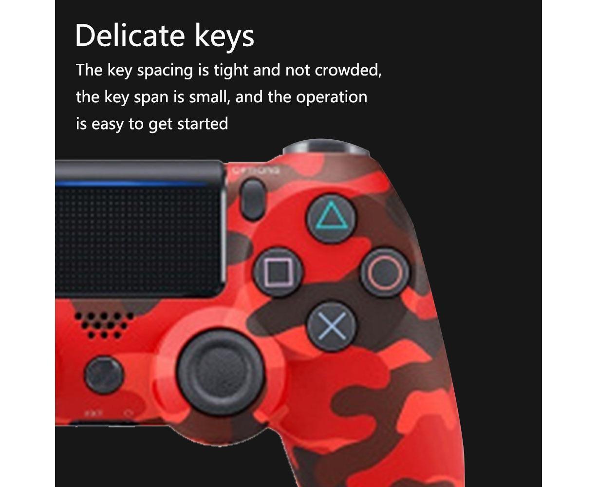 Wireless Game Controller Ps4 Controller Bluetooth Dual Head Head Handle Joystick Game Pad For The Game Console 4 - Red camouflage - Image 6