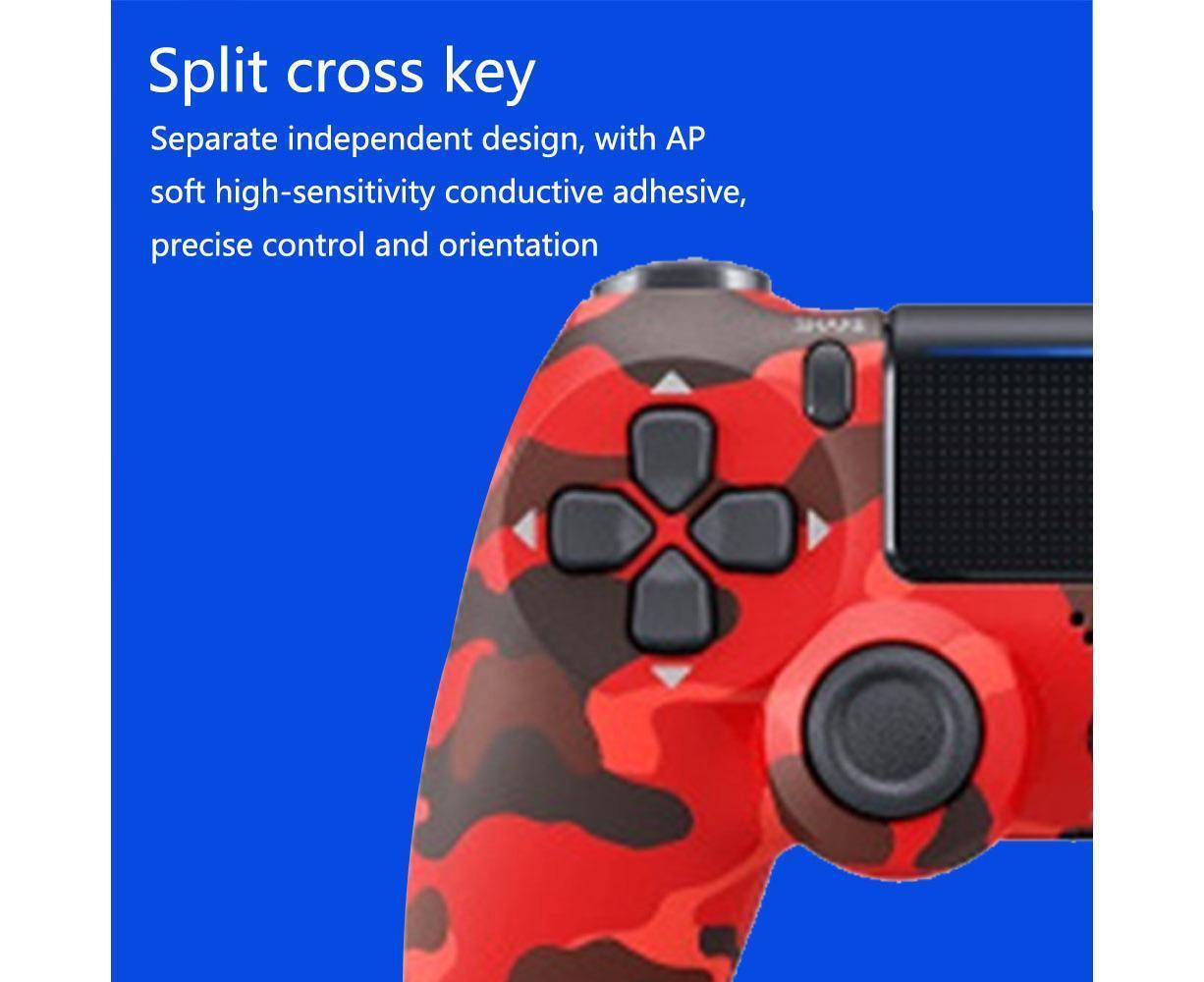Wireless Game Controller Ps4 Controller Bluetooth Dual Head Head Handle Joystick Game Pad For The Game Console 4 - Red camouflage - Image 7