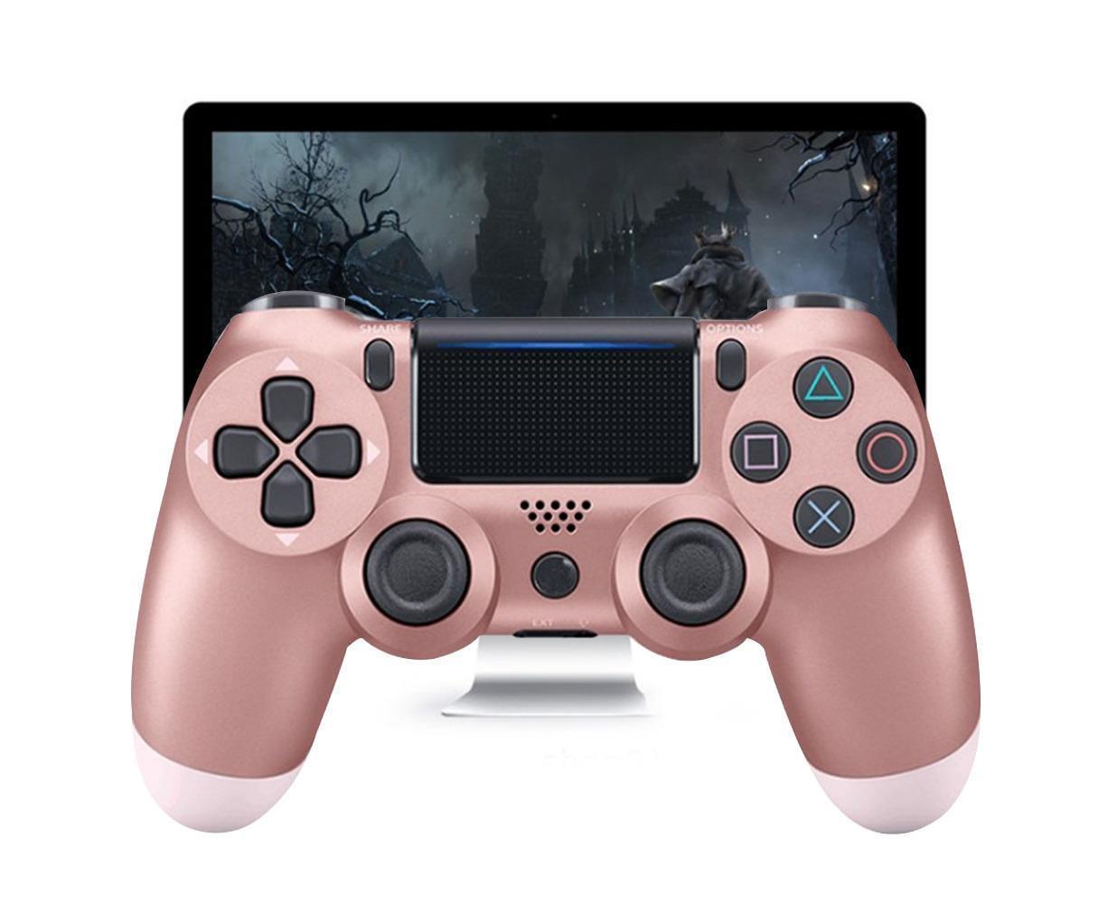 Wireless Game Controller Ps4 Controller Bluetooth Dual Head Head Handle Joystick Game Pad For The Game Console 4 - Rose gold - Image 3