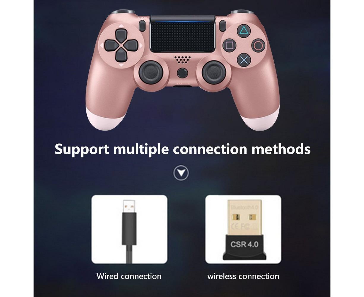 Wireless Game Controller Ps4 Controller Bluetooth Dual Head Head Handle Joystick Game Pad For The Game Console 4 - Rose gold - Image 4