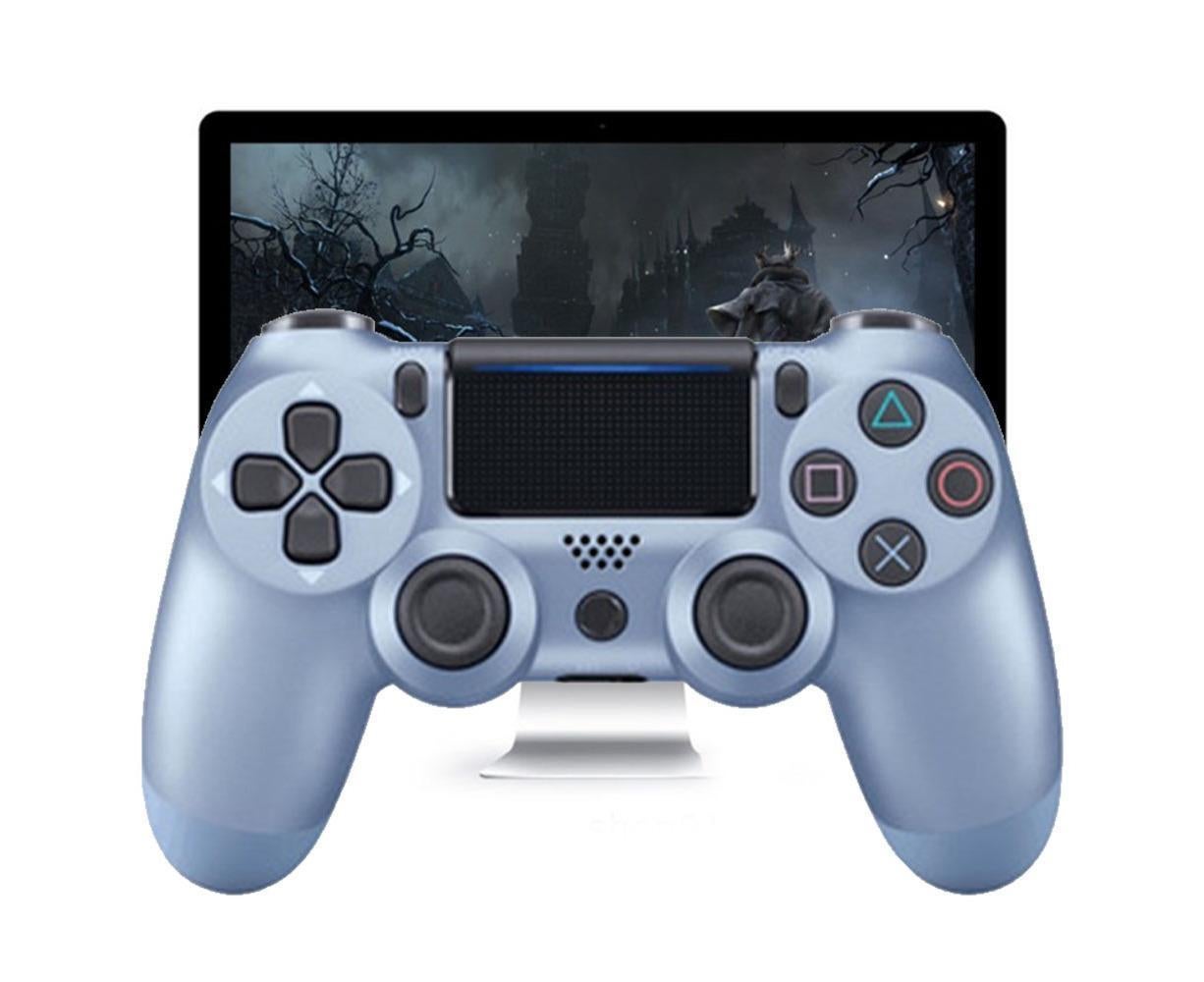 Wireless Game Controller Ps4 Controller Bluetooth Dual Head Head Handle Joystick Game Pad For The Game Console 4 - Titanium blue - Image 3