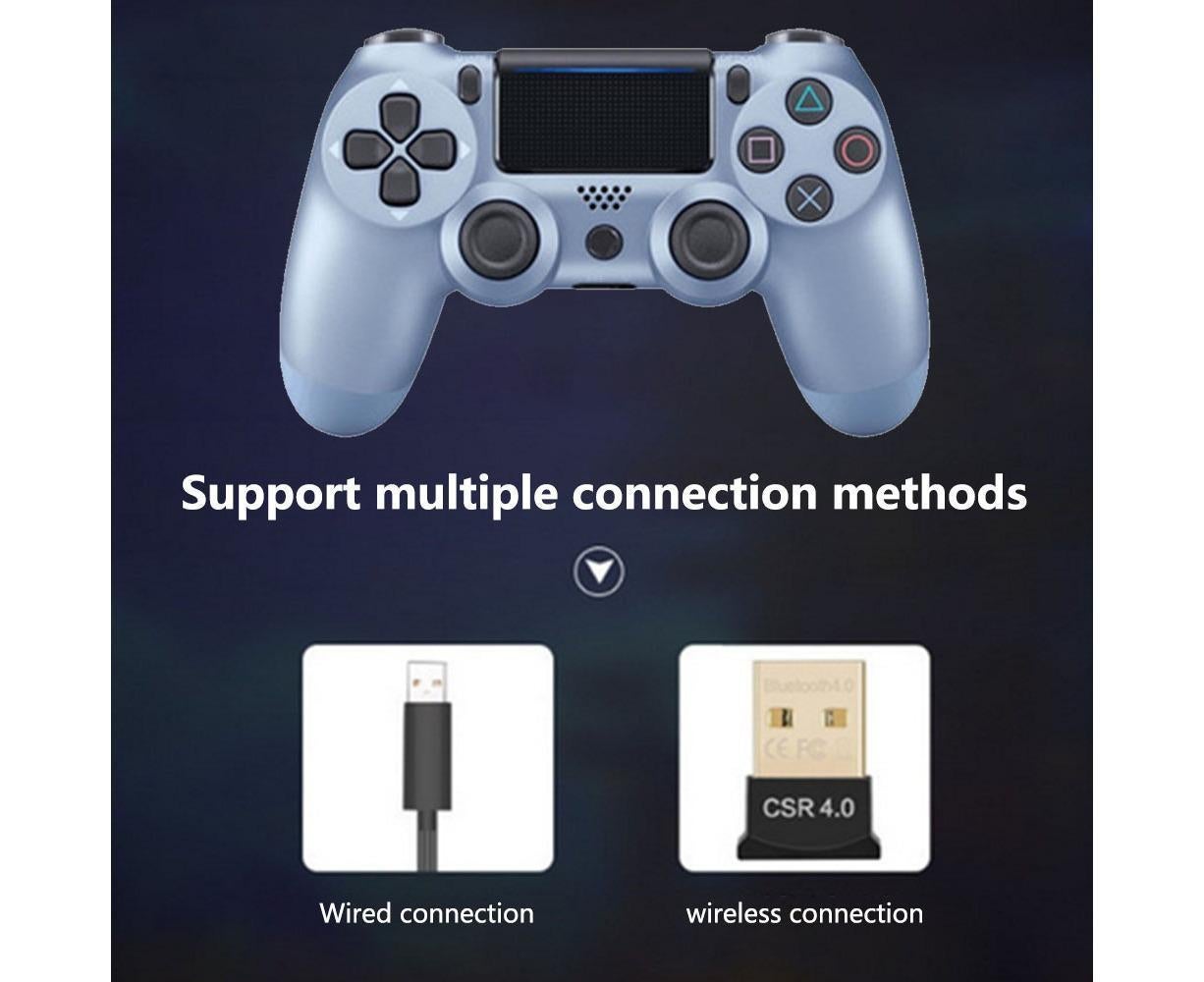 Wireless Game Controller Ps4 Controller Bluetooth Dual Head Head Handle Joystick Game Pad For The Game Console 4 - Titanium blue - Image 4