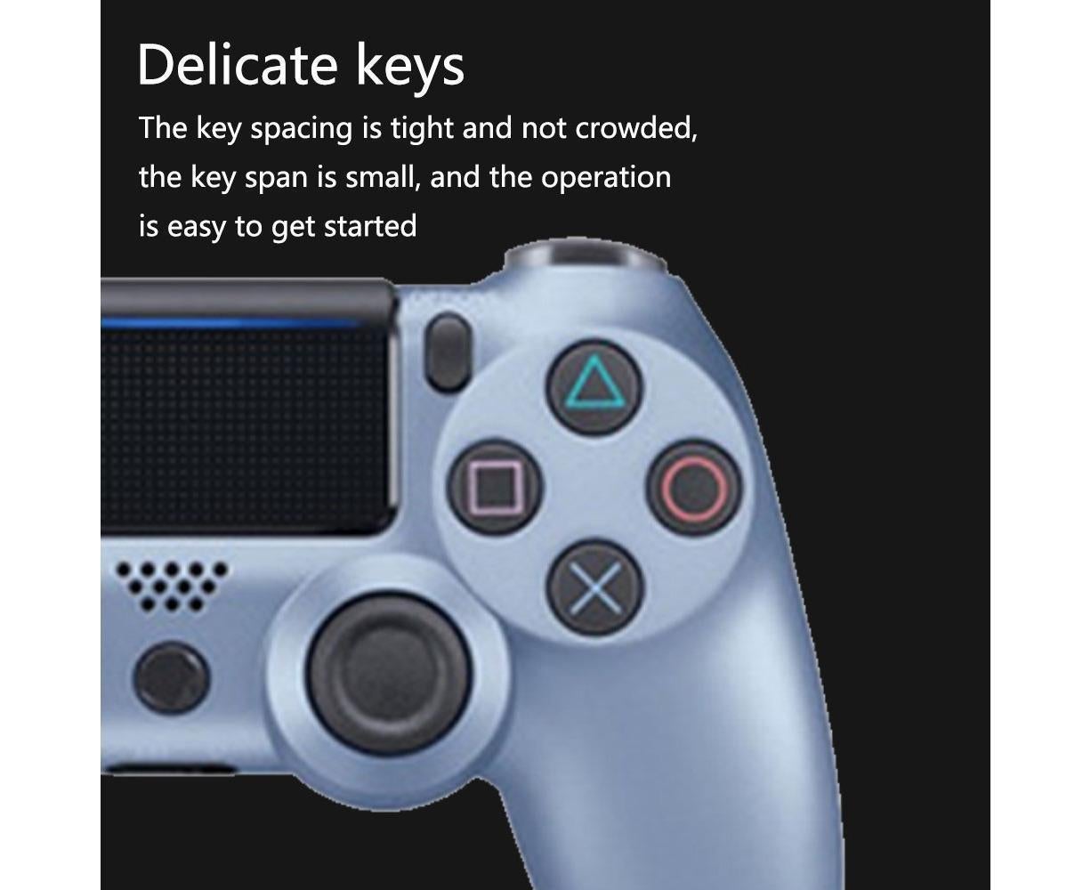 Wireless Game Controller Ps4 Controller Bluetooth Dual Head Head Handle Joystick Game Pad For The Game Console 4 - Titanium blue - Image 6