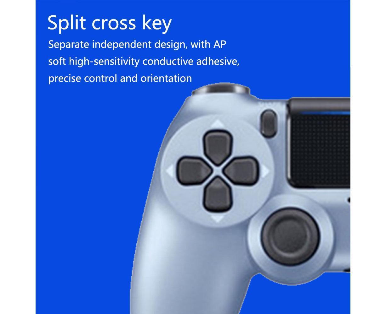 Wireless Game Controller Ps4 Controller Bluetooth Dual Head Head Handle Joystick Game Pad For The Game Console 4 - Titanium blue - Image 7