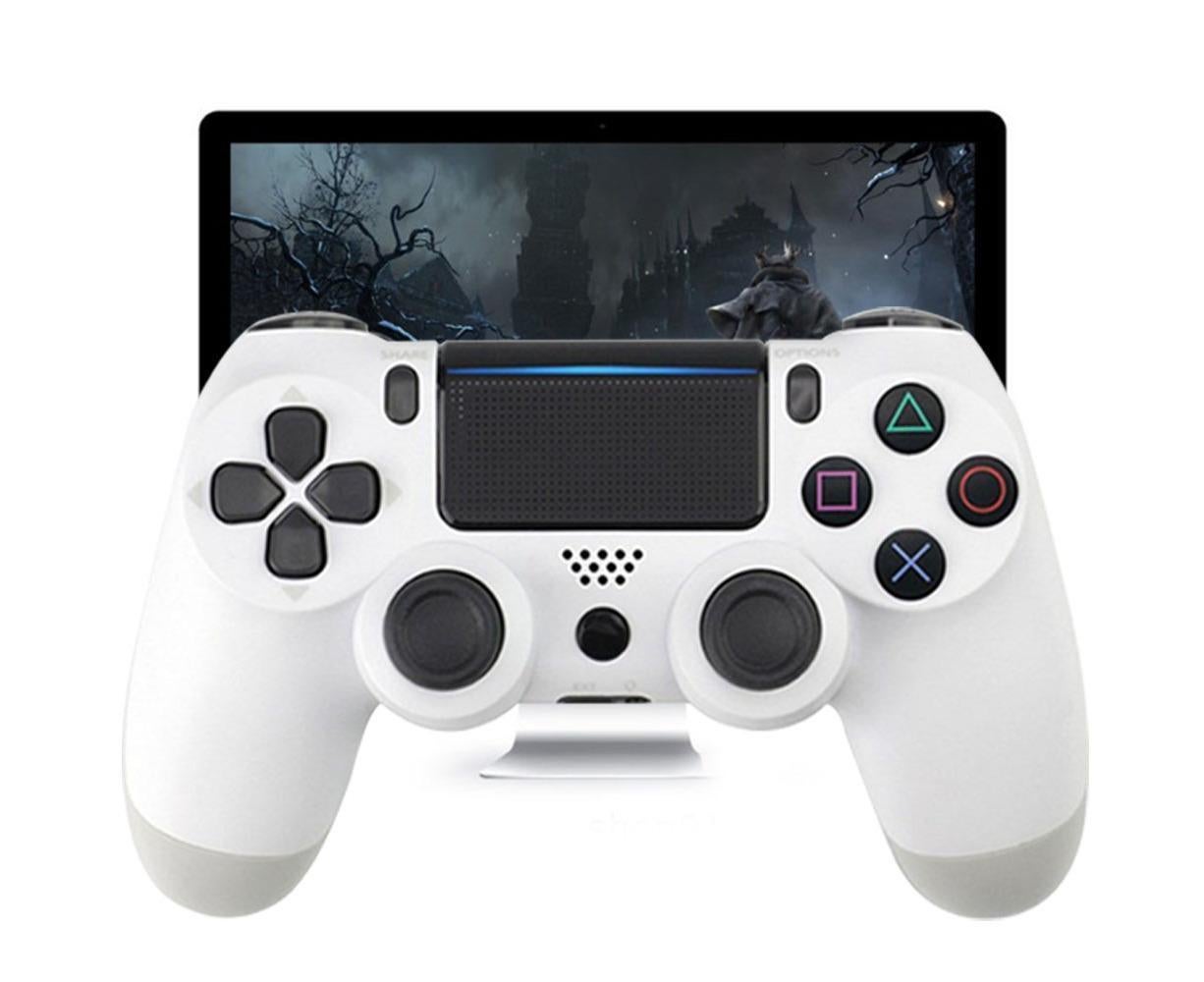 Wireless Game Controller Ps4 Controller Bluetooth Dual Head Head Handle Joystick Game Pad For The Game Console 4 - White - Image 3