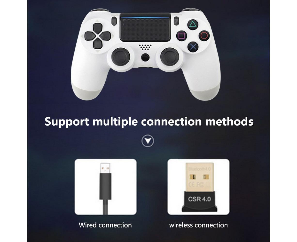 Wireless Game Controller Ps4 Controller Bluetooth Dual Head Head Handle Joystick Game Pad For The Game Console 4 - White - Image 4