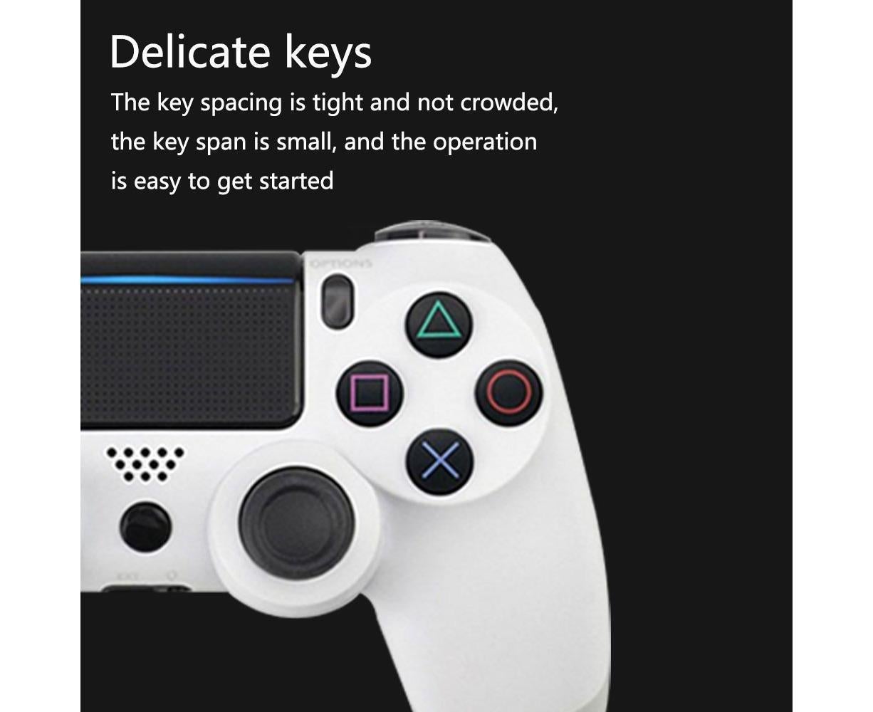 Wireless Game Controller Ps4 Controller Bluetooth Dual Head Head Handle Joystick Game Pad For The Game Console 4 - White - Image 6
