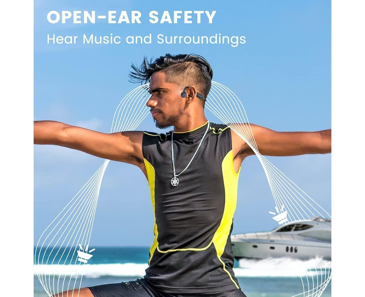 Air Open Ear Bone Conduction Headphones Wireless Bluetooth 5.0 with Mic - Image 2