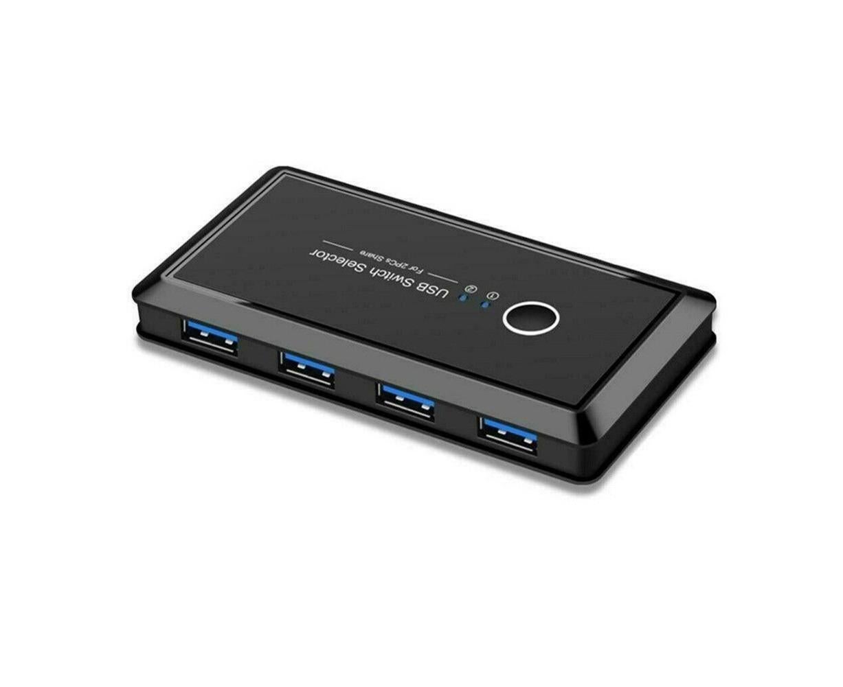 4 USB 2.0 Output Port Computer Sharing Hub Switcher Selector for Mac Chrome OS - Black - Image 8