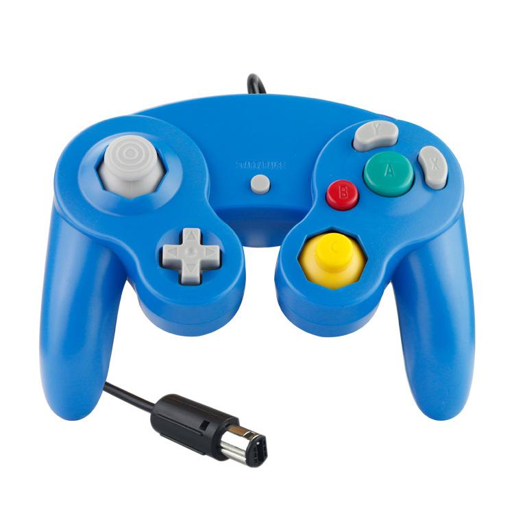 Wired Game Controller for NGC Console - Classic Design,Compatible with GameCube,Vibration Feature - Blue - Image 1