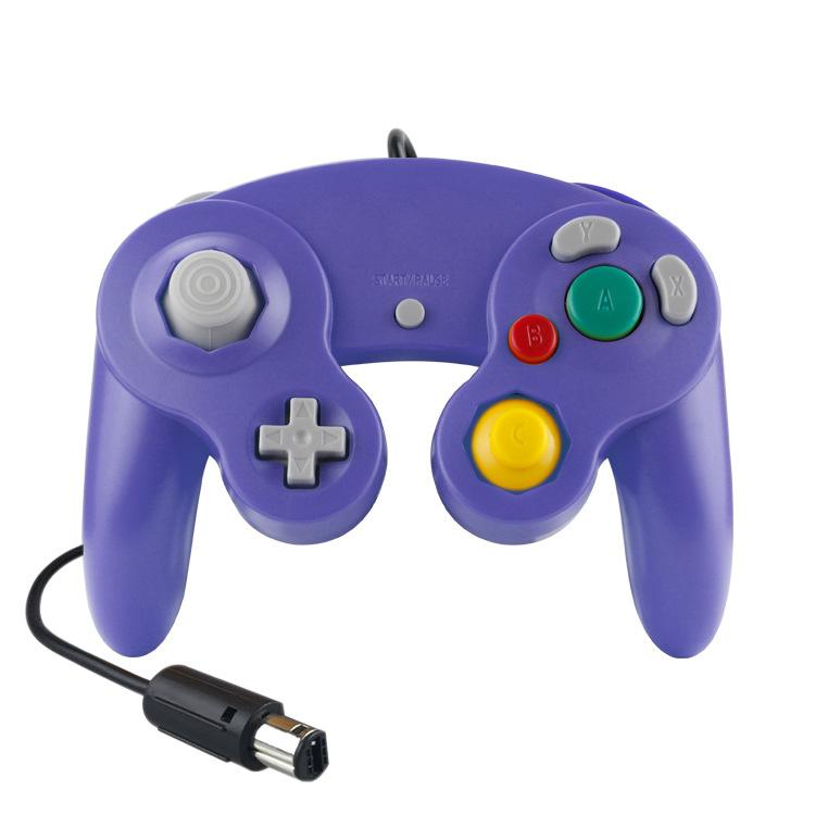 Wired Game Controller for NGC Console - Classic Design,Compatible with GameCube,Vibration Feature - Blue Purple - Image 1