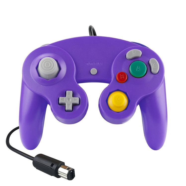Wired Game Controller for NGC Console - Classic Design,Compatible with GameCube,Vibration Feature - Purple - Image 1