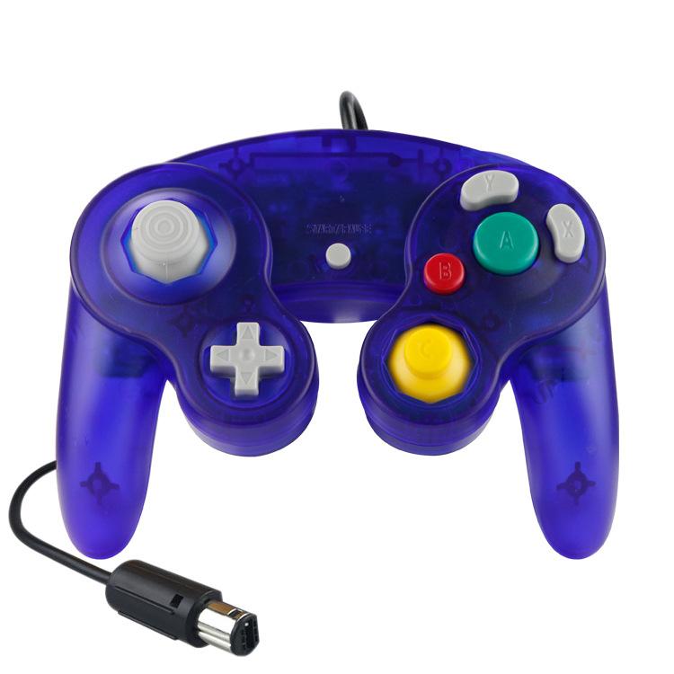 Wired Game Controller for NGC Console - Classic Design,Compatible with GameCube,Vibration Feature - Transparent Blue - Image 1