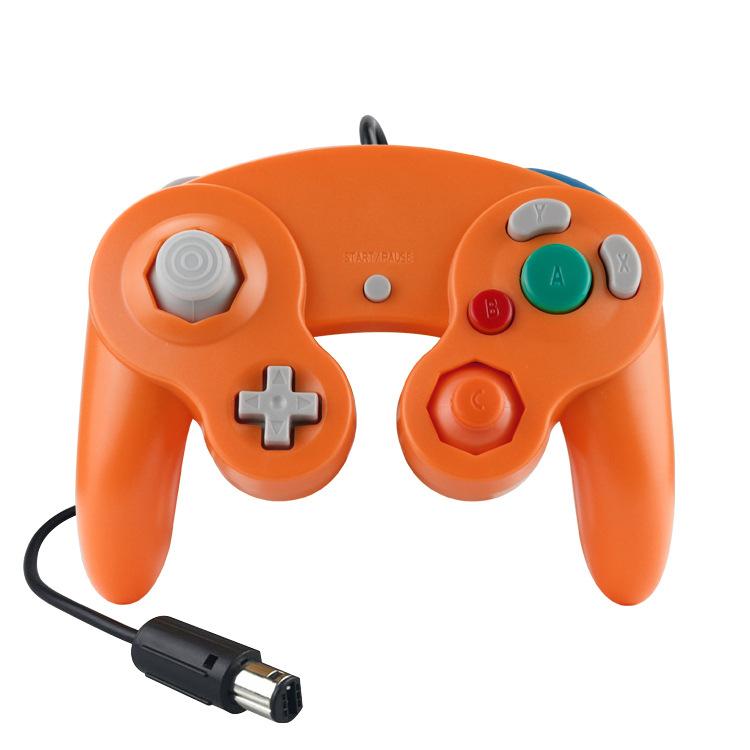 Wired Game Controller for NGC Console - Classic Design,Compatible with GameCube,Vibration Feature - Orange - Image 1
