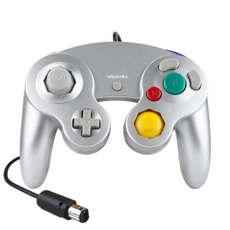 Wired Game Controller for NGC Console - Classic Design,Compatible with GameCube,Vibration Feature - Silver - Image 1