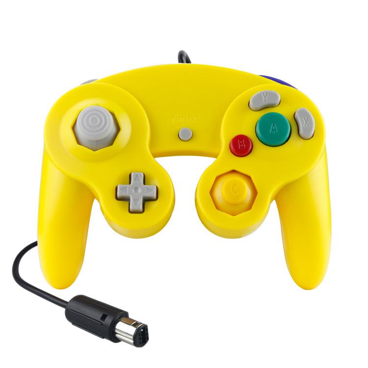 Wired Game Controller for NGC Console - Classic Design,Compatible with GameCube,Vibration Feature - Yellow - Image 1