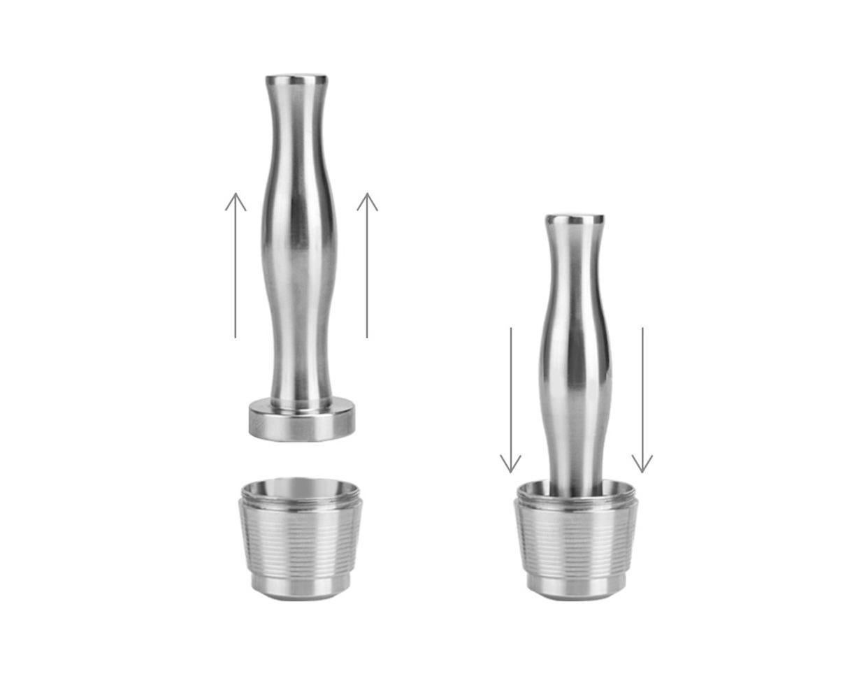 Stainless Steel Reusable Coffee Capsules with Press Coffee Tamper Refillable Coffee Pod Filter for Nespresso - Image 4