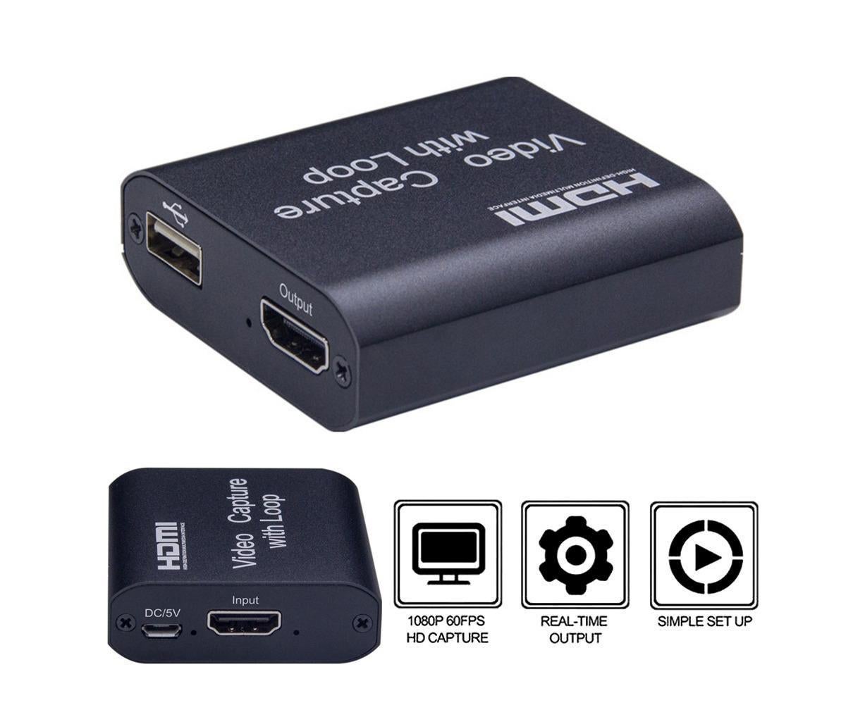 4K HDMI-compatible to USB2.0 High Clarity 1080P Video Capture Card Dongle for Game Live Streaming - Black - Image 1