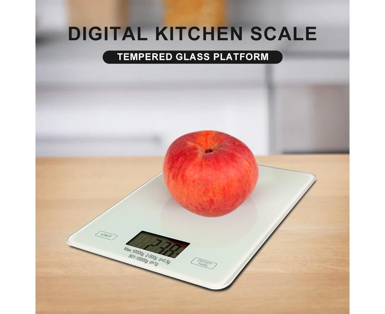 Digital Kitchen Scale Food Scale USB Rechargeable Weight Grams Ounces Tempered Glass Scale for Baking Cooking - Image 2