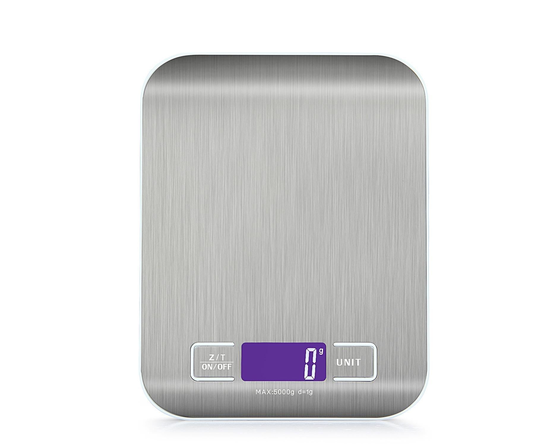 22lb Food Scale Digital Kitchen Scale LCD Display Scale Weight KG G oz ml and lb for Baking and Cooking Stainless Steel Portable Food Scale - Image 1