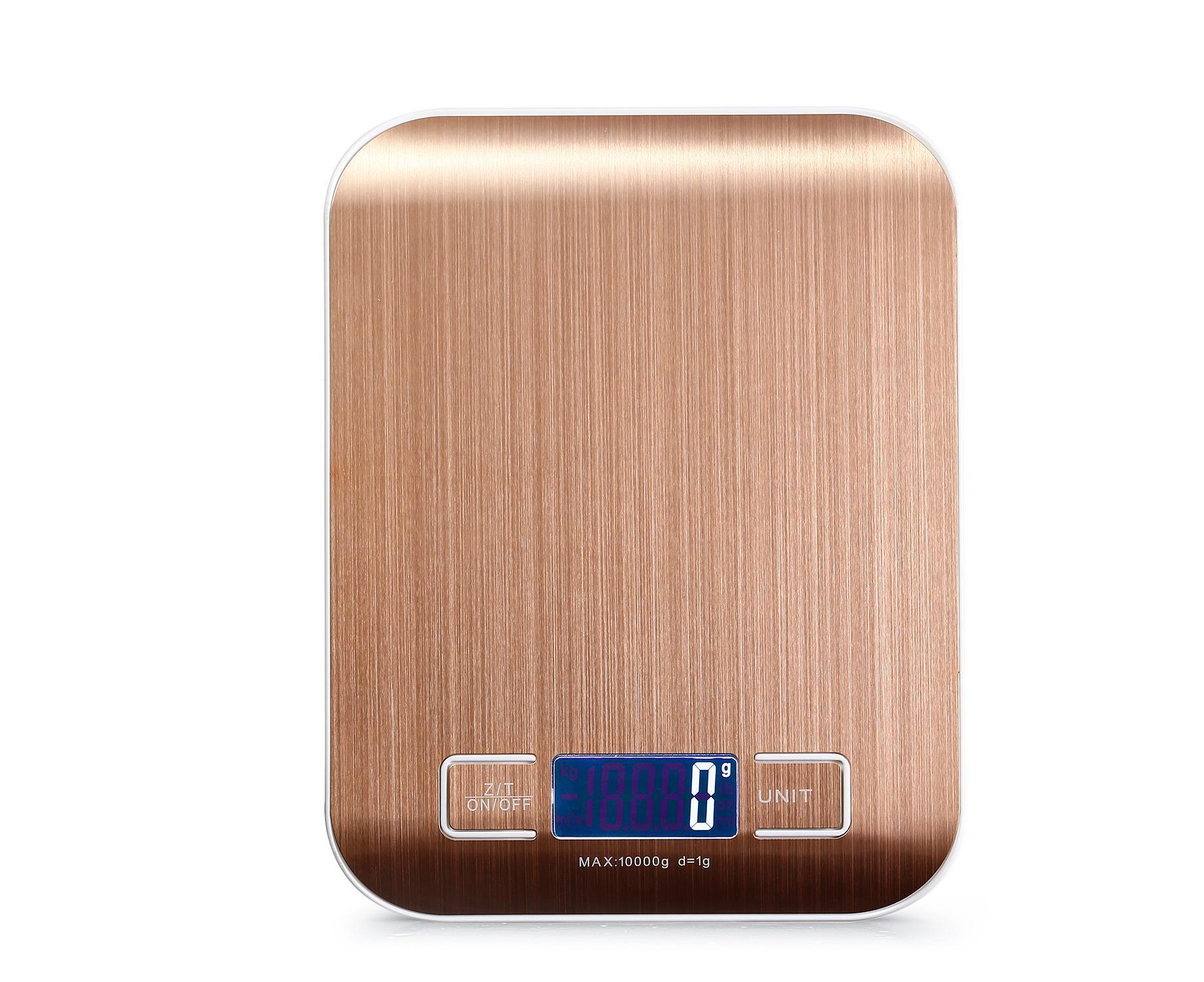 11lb Food Scale Digital Kitchen Scale LCD Display Scale Weight KG G oz ml and lb for Baking and Cooking Stainless Steel Portable Food Scale - Image 1