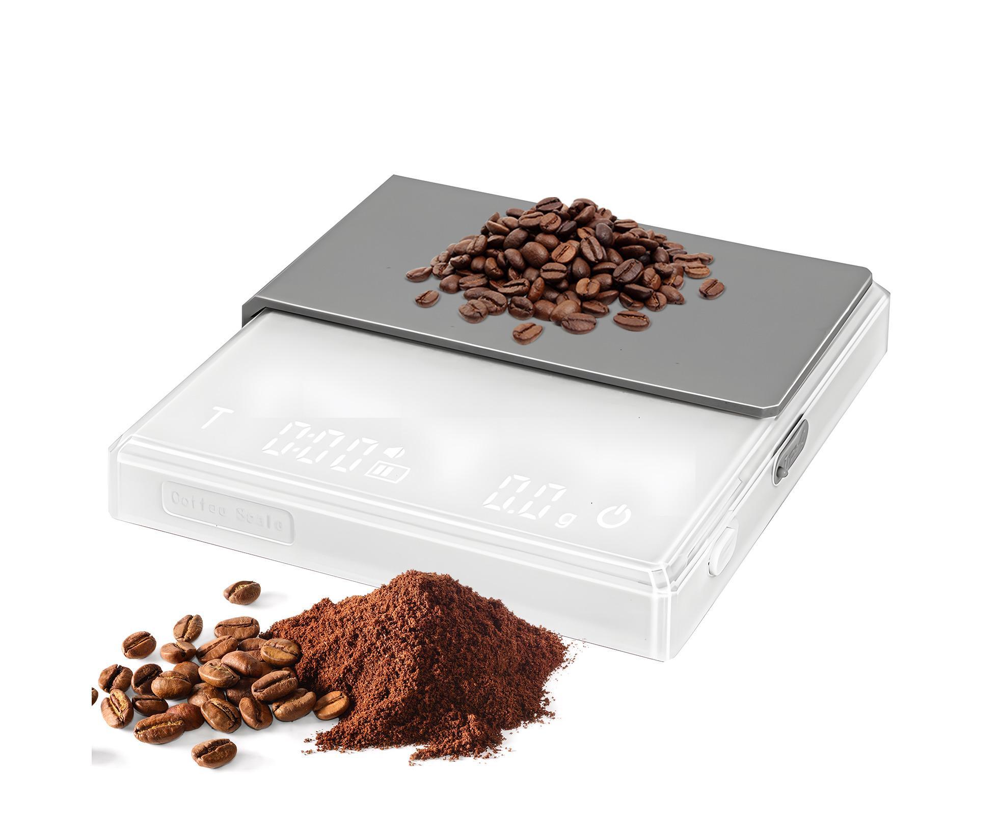 Mini Coffee Scale with Timer, 2kg/0.1g Accurate 3 Modes Type-C Rechargeable Portable Digital Scale for Espresso and Pour Over Coffee with - Image 1