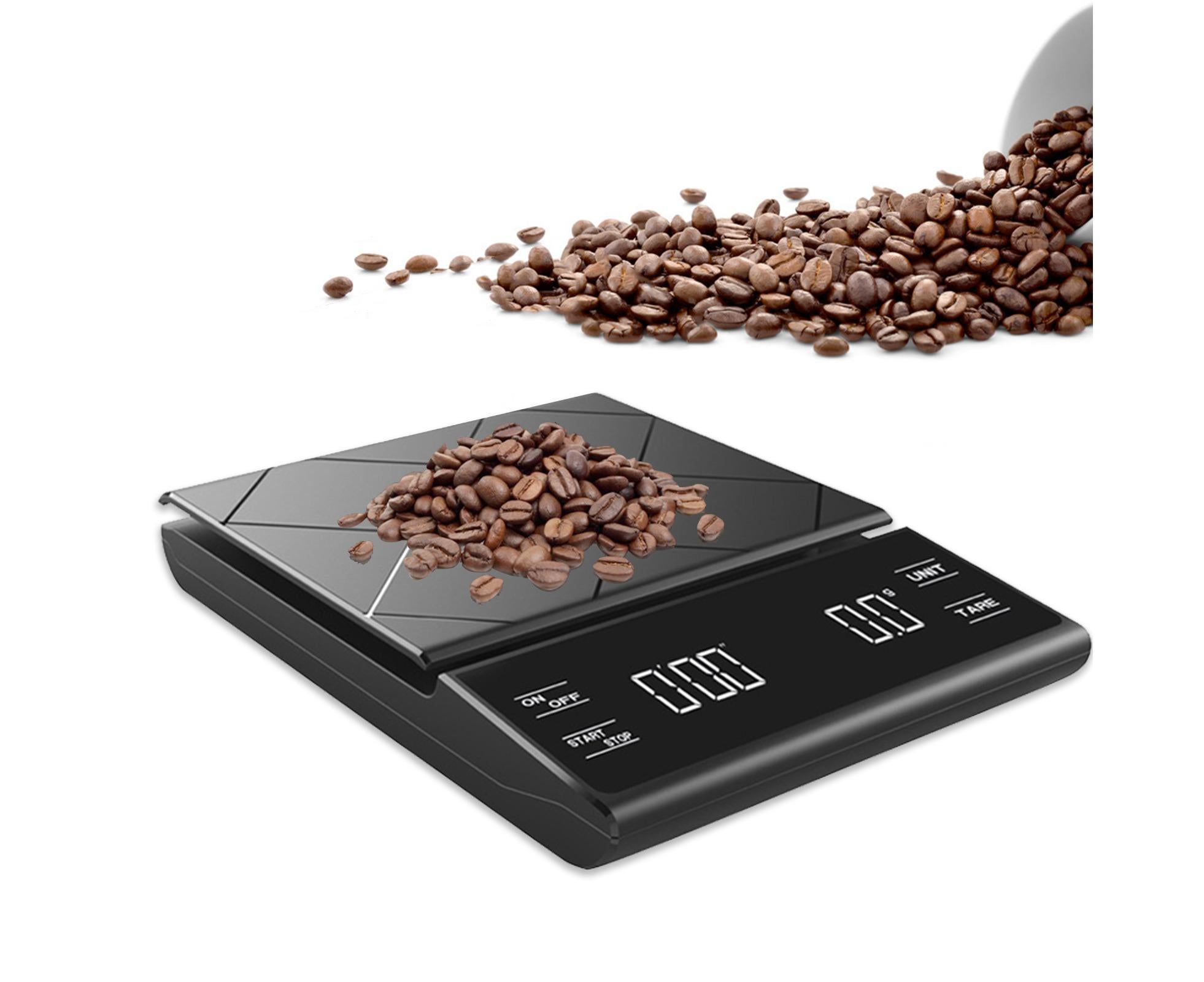 Coffee Scale with Timer Digital Kitchen Scale LED Display Tare Function 3000g/ 0.1g Portable Electronic Scale Grams and Oz for Pour Over - Image 1