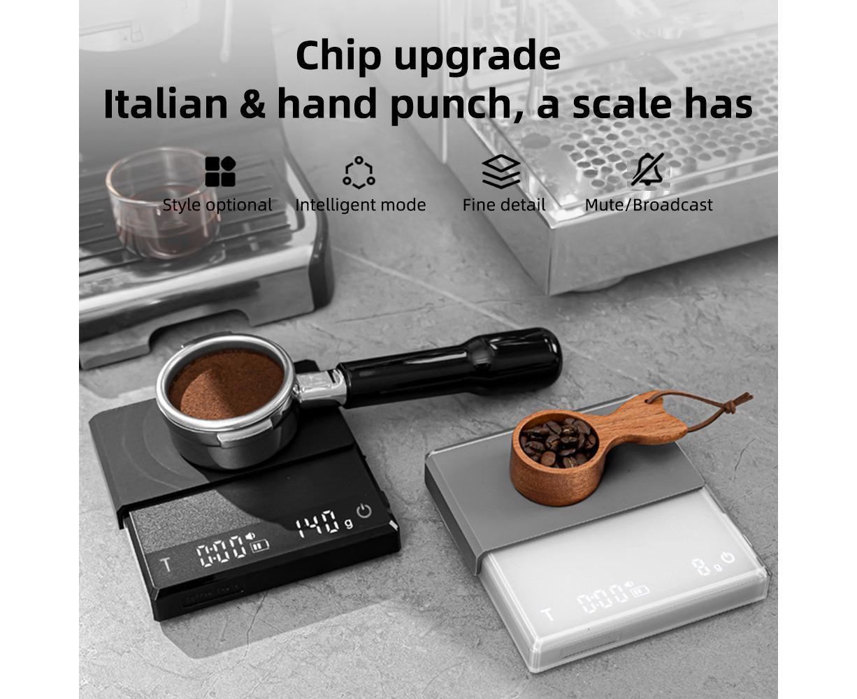 Mini Coffee Scale with Timer, 2kg/0.1g Accurate 3 Modes Type-C Rechargeable Portable Digital Scale for Espresso and Pour Over Coffee with - Image 2