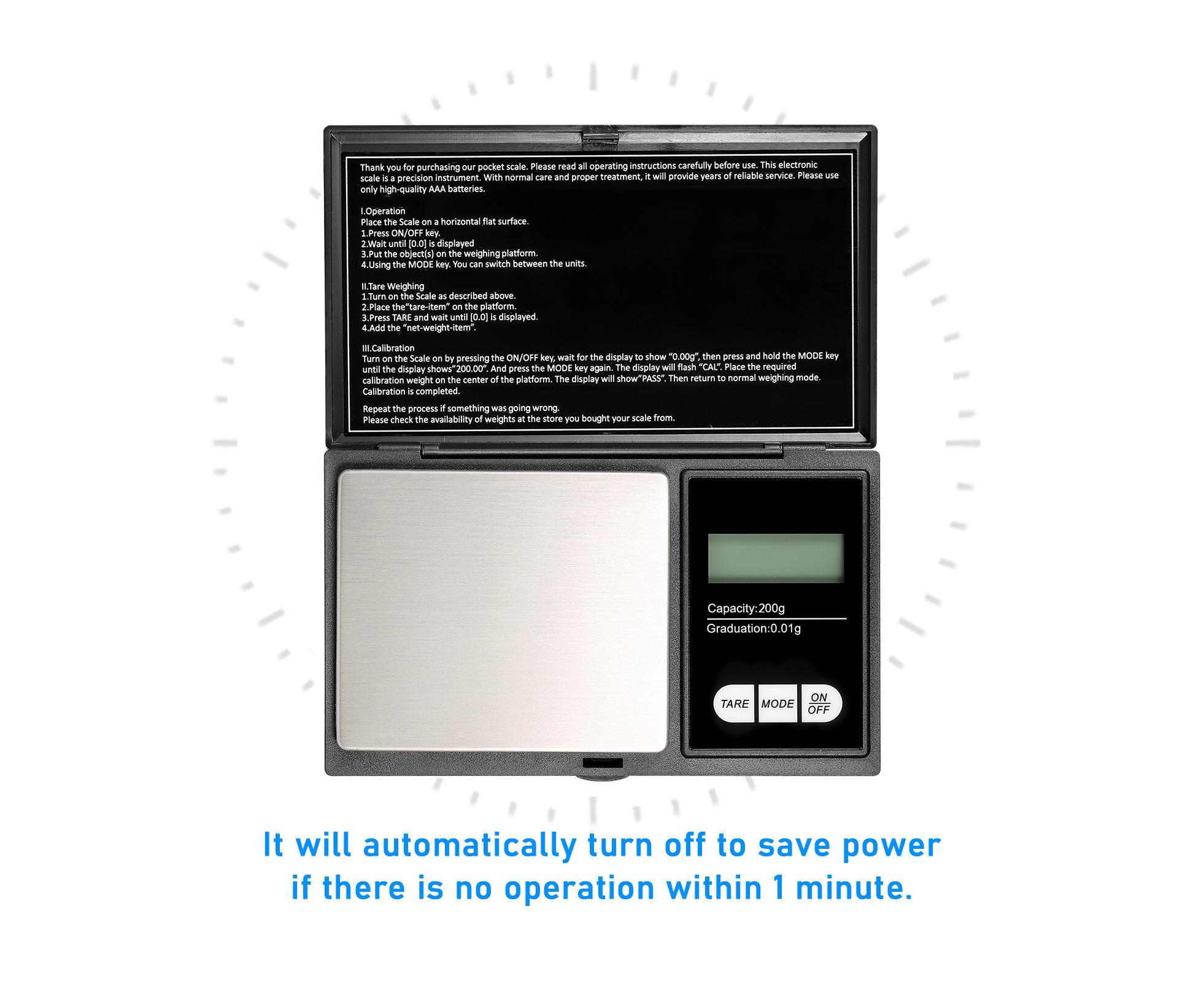 Portable Digital Scale 200g/0.01g High Precision Gold Scale Jewelry Scale with 7 Units Mini Pocket Electronic Scale with Backlight - Image 3
