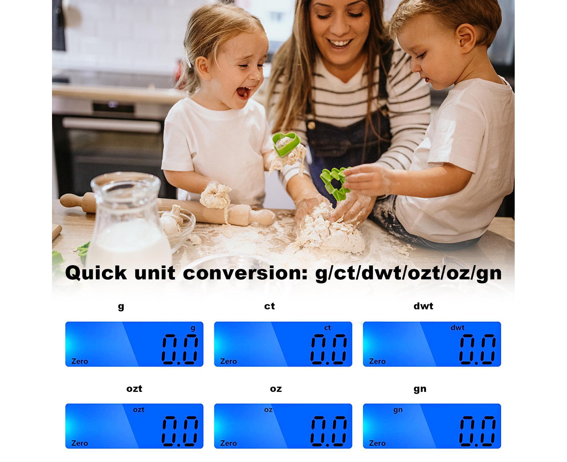 3kg/0.1g Accurate Electrical Kitchen Scale,Coffee Scale Food Weight Postal Scales Multifunction Scale Measures in Grams and oz for Cooking - Image 4